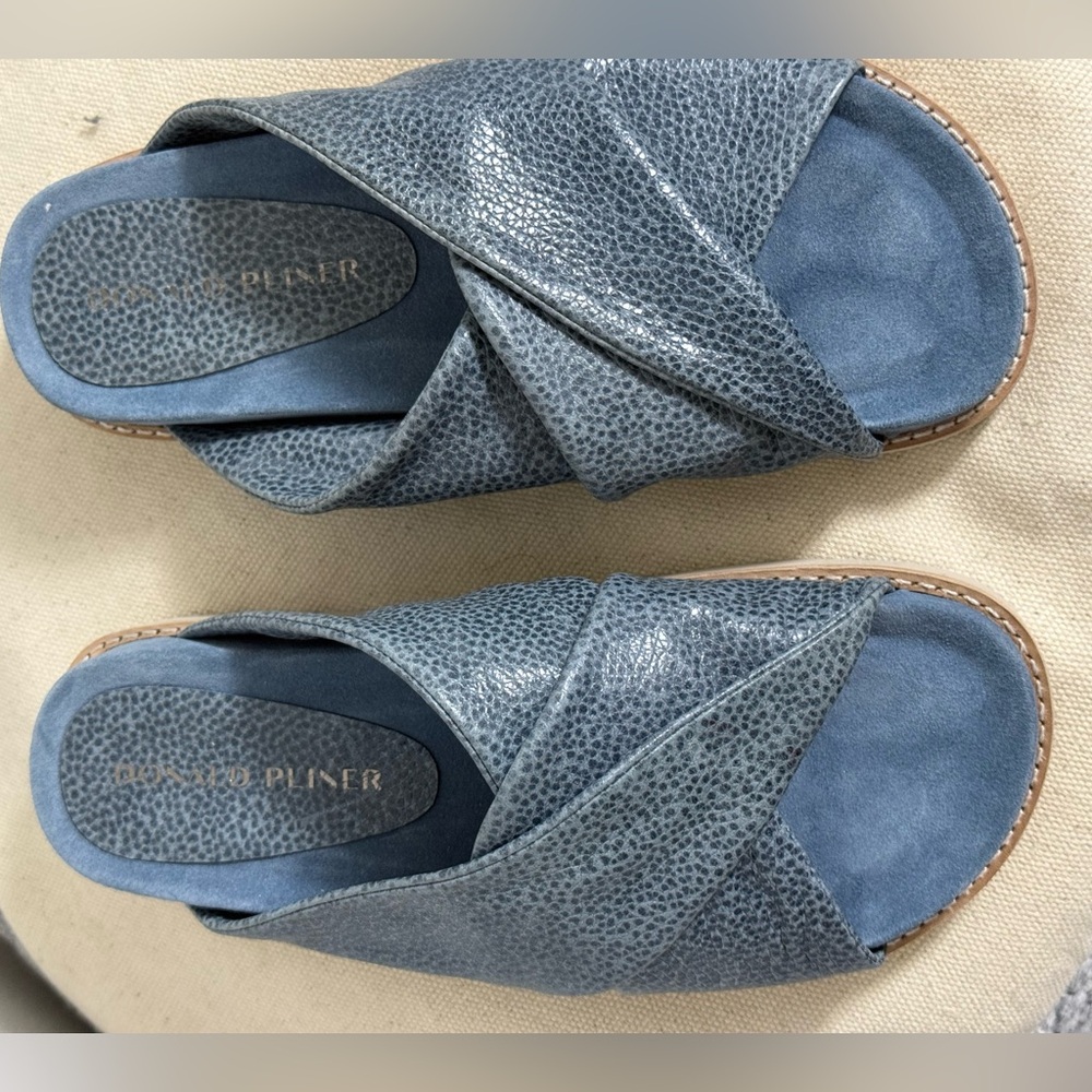 Donald J. Pliner Slate Blue Slide Sandals size 6